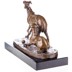 Játszó agarak - bronz szobor márványtalpon képe